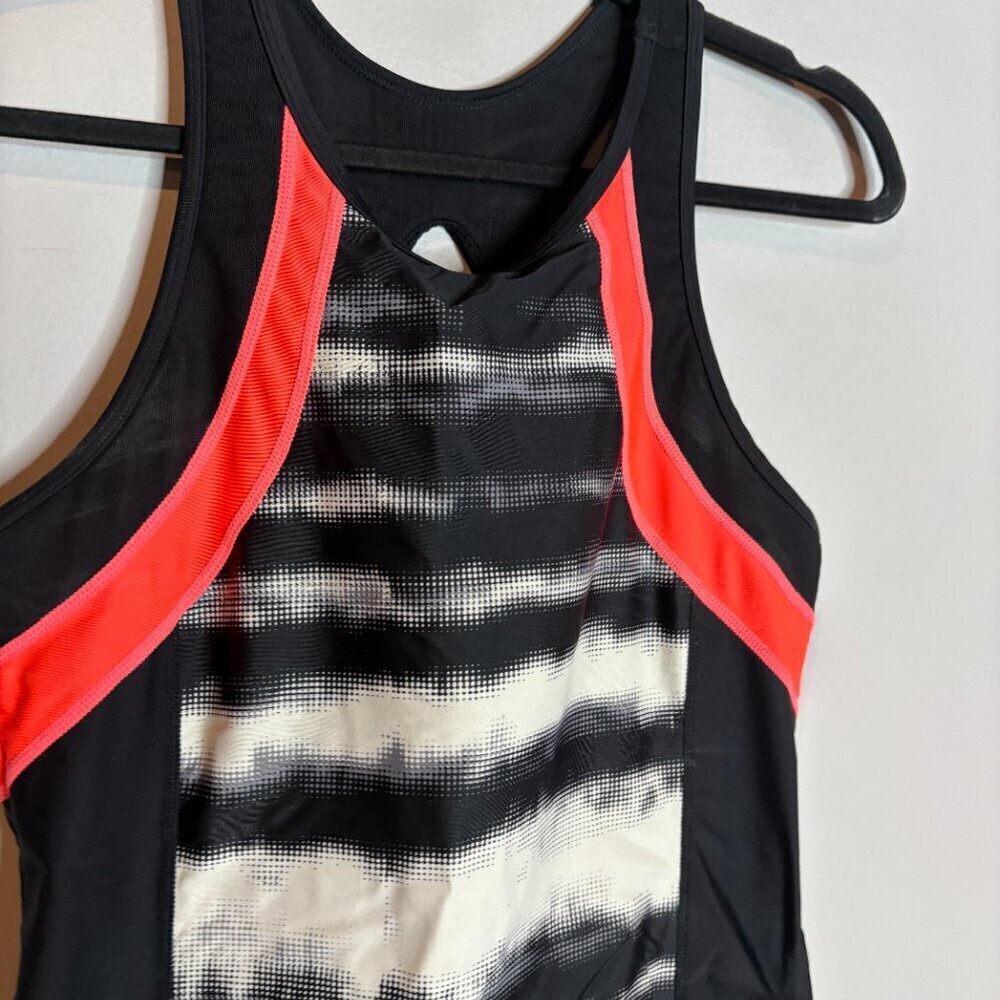 Athleta Streamline Tri Tank Top, Black Print - Picture 3 of 7